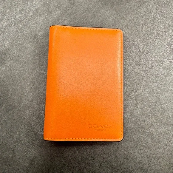 Coach Leather Wallet Pocket Organizer Orange NWT - Picture 5 of 5